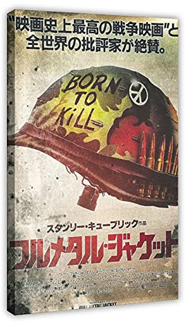 Vintage Classic War Story Full Metal Jacket Retro Movie Poster Canvas Poster Bedroom Decor Sports Landscape Office Room Decor Gift Frame:20×30inch(50×75cm)