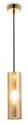 MAYTONI DECORATIVE LIGHTING Luminaire à suspension avec plafond en verre soufflé couleur doré, avec revêtement galvanique de couleur doré 1 X E14 (40W) 230V