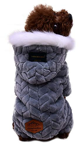 Vimoli Hundepullover Weste Hoodie Warmer Mantel Haustier weiche Strickwolle Winter Pullover gestrickt Häkeln Mantel Kleidung für kleine Hunde Welpen Gesamtkleidung Outfit, XXL