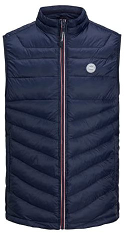JACK & JONES Mens Hero Bodywarmer Gilet Navy Blazer L