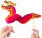 Syhood 6 Packungen Chinesischer Drache Papier Puppen Handwerk Drache Puppen Handgemachte Chinesisches Neujahr Dekoration Kunst für Frauen Männer Mädchen Jungen DIY Handwerk Geschenke Haus Dekore