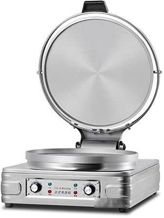 MNSSRN Macchina per Pancake Commerciale, Padella Antiaderente per Pancake, Piastra riscaldante Grande, stendipasta Elettrico per Pancake con Padella Antiaderente, Grande 38 cm,2.8cm