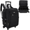 Relavel Borsa cosmetica professionale da viaggio per trucchi artisti, trolley, organizer per trucchi, capacità extra grande, con ruote girevoli a 360° e divisori regolabili, Nero , xxl