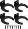 Healifty 4PCS Microphone Wall Hook Holder, Silicone Microphone Hanger, Microphone Stand Holder, Microphone Wall Mount Holder for Mics Stand