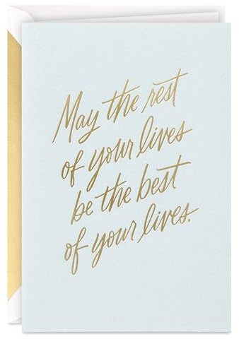 Hallmark Signature Wedding Card, Bridal Shower Card, Engagement Card (Rest of Your Lives)