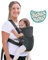 INFANTINO Swift Classic Carrier – ergonomische Babytrage mit 2 Tragepositionen und Tasche, graue verstellbare Babytrage mit Hüftsitz und Fronttasche zum Verstauen wichtiger Utensilien, 300105