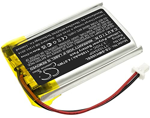 Techtek akku Kompatibel mit [Sena] 30K, 50S, SP46 Ersetzt YT102540P, Schwärze, One Size