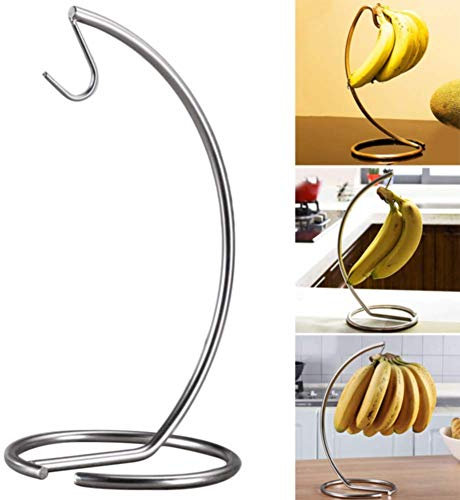 zalati Support de bananes en acier inoxydable à suspendre pour la maison, la cuisine, le rangement
