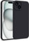 MyGadget TPU Case for iPhone 15 Plus - Cover Dual Layer with Camera Protection | Inner Lining - Soft Touch Rubber & Anti-Scratch Shell Black