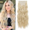 REECHO Clip in Extensions, 4PC Blond Hair Extensions Clip in Haarverlängerungen 60 cm Dicke Lange Strandwellen Haarteile Unsichtbare Spitze Natürliche weiche Haarteile - Natürliches Blond