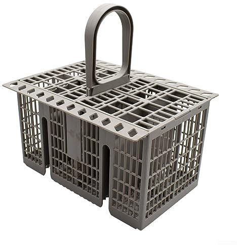 Ersatz-Besteckkorb für Geschirrspüler, Besteckkorb mit abnehmbarem rundem Griff und Deckel für Bauknecht für Indesit für Hotpoint Geschirrspüler C00257140