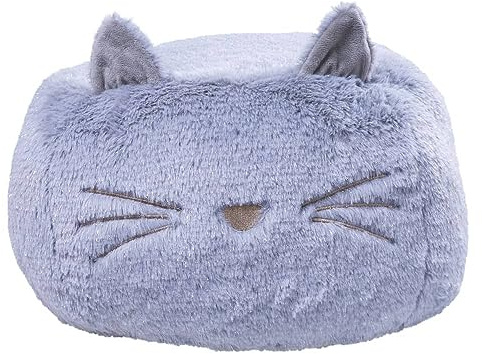 Pioupiou et Merveilles - Sitzsack mit Katzenohren, für Kinderzimmer – Glitter grau – für Kinder zwischen 1 und 4 Jahren Komfort – Bewegungsfreiheit – 16668