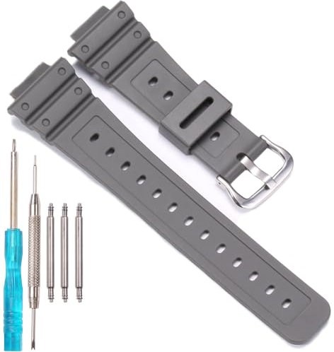 XBHSW Armband aus Kunstharz, kompatibel mit Casio DW-5600 GW-M5610 GW-6900 DW-6900 G-6900, Herren-Ersatzarmband, wasserdicht, Grau