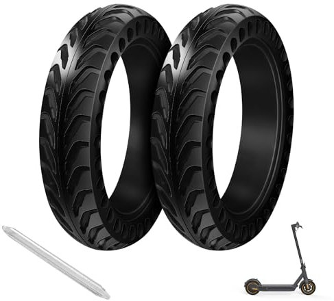 MaxAwe 2 Stück 8 1/2 x2 Vollgummireifen, E-Scooter Solid Reifen 8,5 Zoll mit Brecheisen, Elektrorollern Ersatzreifen für Xiaomi M365, Pro, 1S, Pro 2, Hiboy S2