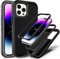 YmhxcY for iPhone 14 Pro Max Case Shockproof Dropproof Dust-Proof Drop Proof 3-Layer Durable Phone Case Heavy Duty Protection Phone Case Cover for iPhone 14 Pro Max 6.7 inch-Black