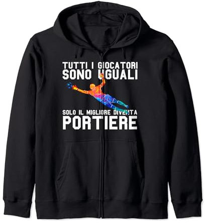 Portiere Calcio Calcetto Pallone Scarpe Calcetto Guanti Port Felpa con Cappuccio