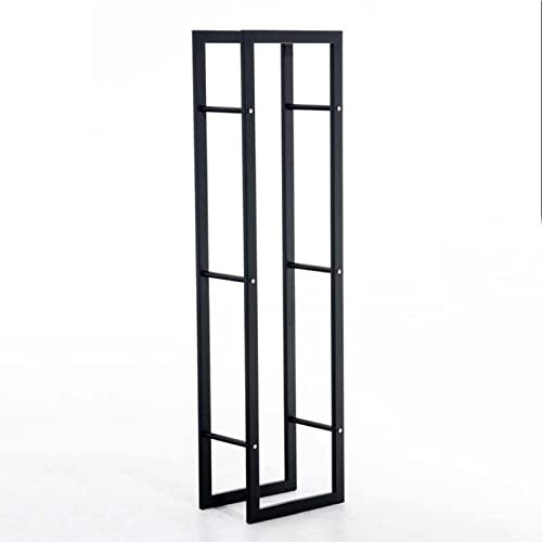 GTPBAO Porte Bûches Supports À Bois De Chauffage Moyen pour Tas De Bois Au Coin du Feu, Support De Poubelle À Bûches, Support De Stockage De Bois en Fer Forgé, Hauteur 130cm