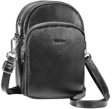 befen Echtleder Handytasche zum Umhängen Damen RFID-Blockierung Handy Umhängetasche Leder Handytasche mit Geldbörse zum Umhängen, Crossbody Bag mit Verstellbar Schultergurt