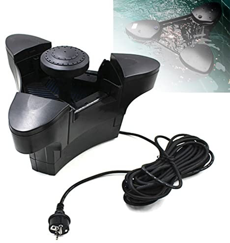 Automatischer Pool-Oberflächenreiniger, schwimmender Teichskimmer, Teichabfallentsorger mit 3 Springbrunnen-Modi, fängt kontinuierlich schwimmende Trümmer, Skimmer und Klärbecken für große Teiche