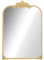 HOMCOM Wandspiegel 60 x 87cm Spiegel mit Rahmen aus Metall Dekorativer Hängespiegel Badezimmerspiegel für Schlafzimmer Badezimmer Wohnzimmer Gold