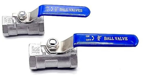 Kugelhahn, Edelstahl-Kugelhahn, 1 Stück 1/4 Zoll 3/8 Zoll 1/2 Zoll 3/4 Zoll 1 Zoll 1-1/4 Zoll 1-1/2 Zoll Innengewinde Edelstahl SS304 Kugelhahn mit vollem Durchgang und Vinylgriff-Gewindeventilen(1/4