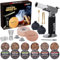 Cocktail Smoker Kit with Torch - 6 Flavors Wooden Chips, spoon, accessories & 2 Ice Molds & Cubes, Old Fashioned Drink Smoker Kit with, bourbon, Whiskey Smoker Birthday Bourbon Gifts for Men,Husband