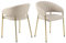 möbelando Armlehnstuhl >Ann< (2er-Set) in Beige, Gold - 54,5x77,5x54 (BxHxT)