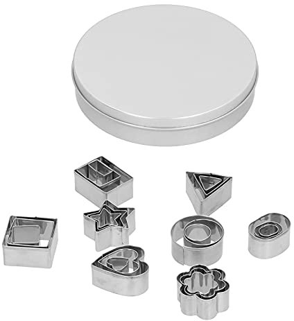 Mini-Ausstechformen-Set, Ausstechformen, Blumen-Ausstechform mit Aufbewahrungsbox, 24 Stück, Edelstahl, für Gebäck, Teig, Ton