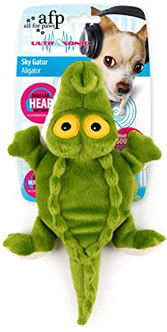 ALL FOR PAWS AFP Ultraschall Silent Squeaker Hundespielzeug, Plüsch, Ultraschall-Quietscher, Fleece, für ruhige Räume wie Büro, Filmabend, Nachtspiel