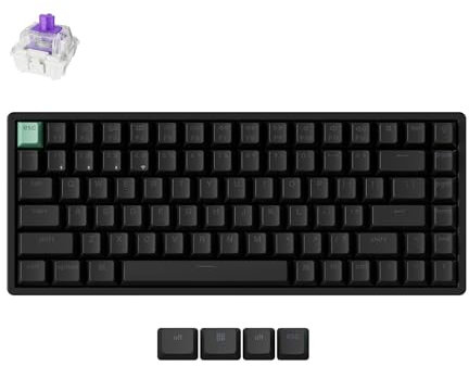 Keychron K2 HE Clavier mécanique personnalisé sans fil avec effet Hall Gateron Interrupteur magnétique double rail QMK 2,4 GHz Bluetooth 5.2 RVB Compatible avec Mac Windows Linux Aluminium