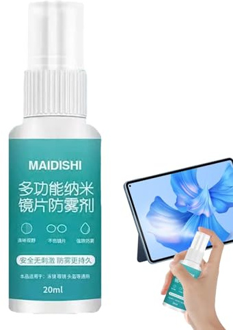 Glasses Cleaning Spray - Anti Fog Liquid, Anti Fog Cleaning | 20ml Swim Goggles Defogger Bottle Mist Defogging Spray, Fog Cleaning Spray for Glasses Laptops Screens Smart Phones Optical Lens Goggles