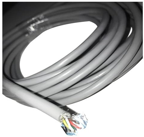 Communication equipment 15awg Twisted Pair Shielded Cable Grey 6 core PVC Communication Signal Wire 10meters OD 5.9mm Tined Copper Cord Electrical Wire Wire and cable
