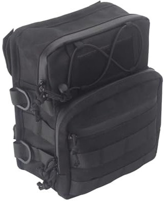 yoneleu Motorrad Gepäcktaschen Kompatibel Mit Softail Für Dyna Für Sportster Für FXBB Motorrad Sissybar Lenkertasche Vorderlenkertaschen Reisetasche Tasche Universal