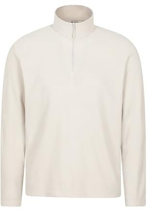Mountain Warehouse Camber II Mens Half-Zip Fleece Jumper Cream L