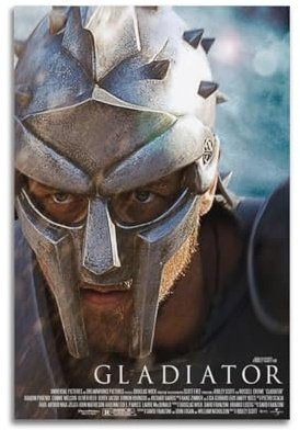 GHIBYN Poster, Motiv: Gladiator, Filmposter, dekoratives Gemälde, Leinwand, Wandposter und Kunstdruck, modernes Familienschlafzimmer, Dekoration, Poster, 20 x 30 cm