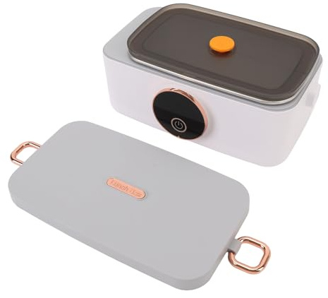 Vikye Electric Lunch Box, 45W Food Warmer Heater 1L Stainless Steel Heated Lunchbox, USB Charging Heating Lunch Box for Car Truck Work