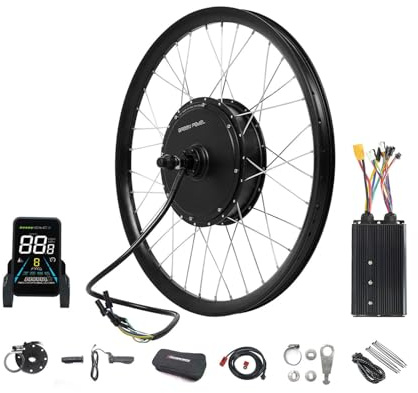 ESOULBIKE 72V 3000W E-Bike Umrüstkit für 26/27,5/28 Zoll Fahrräder - Hinterrad-Nabenmotor Elektrobike-Set mit Controller und Display (Zoll, 27.5)