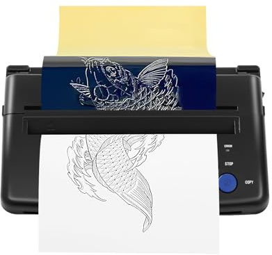 ZHDPYHDD Tattoo Transfermaschine A4, Tattoo Stencil Drucker mit CIS Scanner & TPH Druck, Transfergerät für Schablonenpapier, kabellos & kompakt, professionelles Kopiergerät für Tattoo Vorlagen