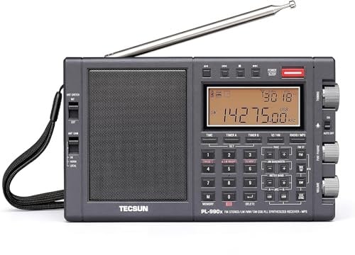 Tecsun PL-990X Receptor de Radio Digital Multibanda SSB con Bluetooth y Reproductor MP3, Alta Sensibilidad DX