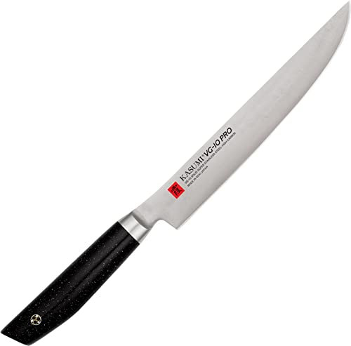 Due Cigni K-54020 Kasumi VG-10 Pro - Coltello da intaglio in acciaio INOX, 20 cm, colore: Nero
