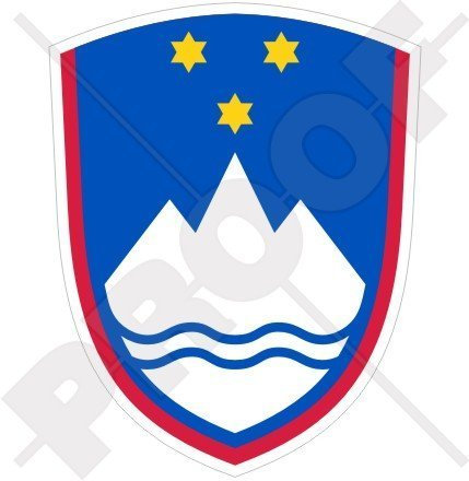 SLOWENIEN Slowenisch Wappen Abzeichen Kamm 100mm Auto & Motorrad Aufkleber, Vinyl Sticker