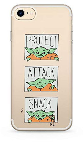 ERT GROUP mobile phone case for Apple Iphone 7/8/ SE 2/ SE 3 original and officially Licensed Star Wars pattern Baby Yoda 009 optimally adapted to the shape of the mobile phone, partially transparent