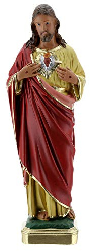 Holyart Statuen aus Gips: Statue aus Gips Heiligstes Herz Jesu von Arte Barsanti, 40 cm