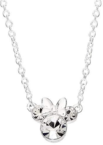 Minnie Mouse Silver Stone Set Necklace N902352RAPRL-18