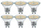EACLL GU10 LED 6.5W Warmweiss Ersetzt 100W Halogen Leuchtmittel, 3000K 730 Lumen Birnen, AC 230V Flimmerfrei Strahler, Abstrahlwinkel 120° Spot, Nicht Dimmbar Kürzer Reflektorlampen, 6er-Pack