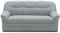 DOMO. collection Sofa Berlin, klassisches 3er Sofa, Polstergarnitur mit hochwertigem Federkern, 3 Sitzer 178 x 90 x 89 cm (BxTxH), silber