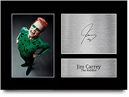 HWC Trading Wandbild Jim Carrey als Der Riddler, Comic Wanddekoration mit Buchstabenmotiv für Wohnzimmer