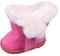 Colcolo 18 Puppenstiefel für 18 Mädchenpuppenschuhe Wildlederstiefel Reißverschluss Winterschuhe, Rosa