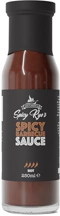 Spicy Rye's Spicy BBQ Sauce 250ml - Smooth, Smokey Hot Sauce with Tomatoes, Honey & Scotch Bonnet Chillies - For Dipping & Marinading