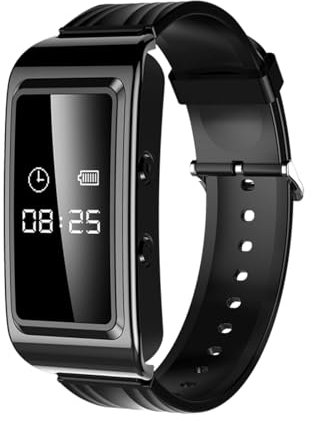 Pulsera con Cámara Espía, Reloj Grabador Digital Activado por Voz con Reducción de Ruido, Dispositivo de Grabación de Sonido HD Pulsera Grabadora de Video a Prueba de Sudor, (32G)
